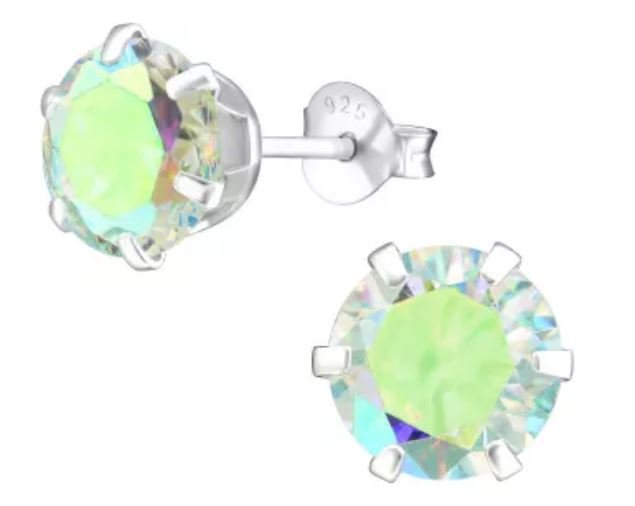 Cubic Zirkonia hopeakorvakorut